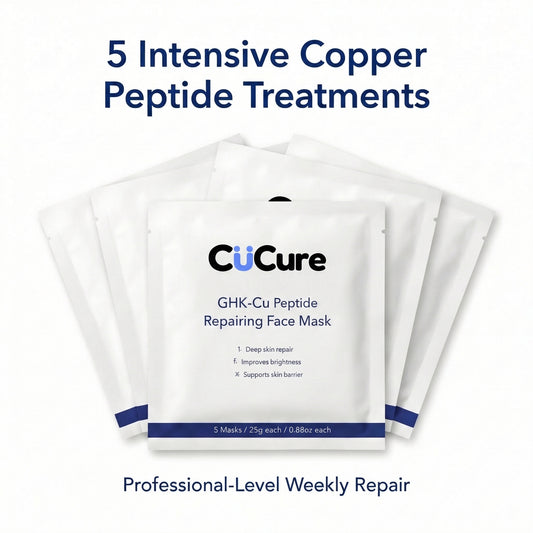 Copper peptide repair sheet mask treatment for skin hydration