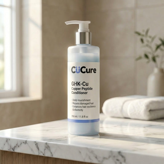 Copper peptide scalp conditioner supporting smoother healthier hair
