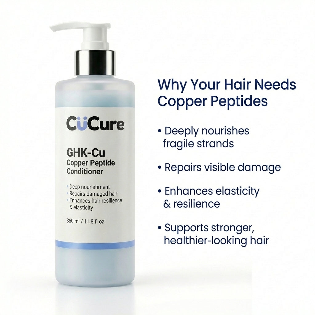 Professional copper peptide hair conditioner for scalp hydration