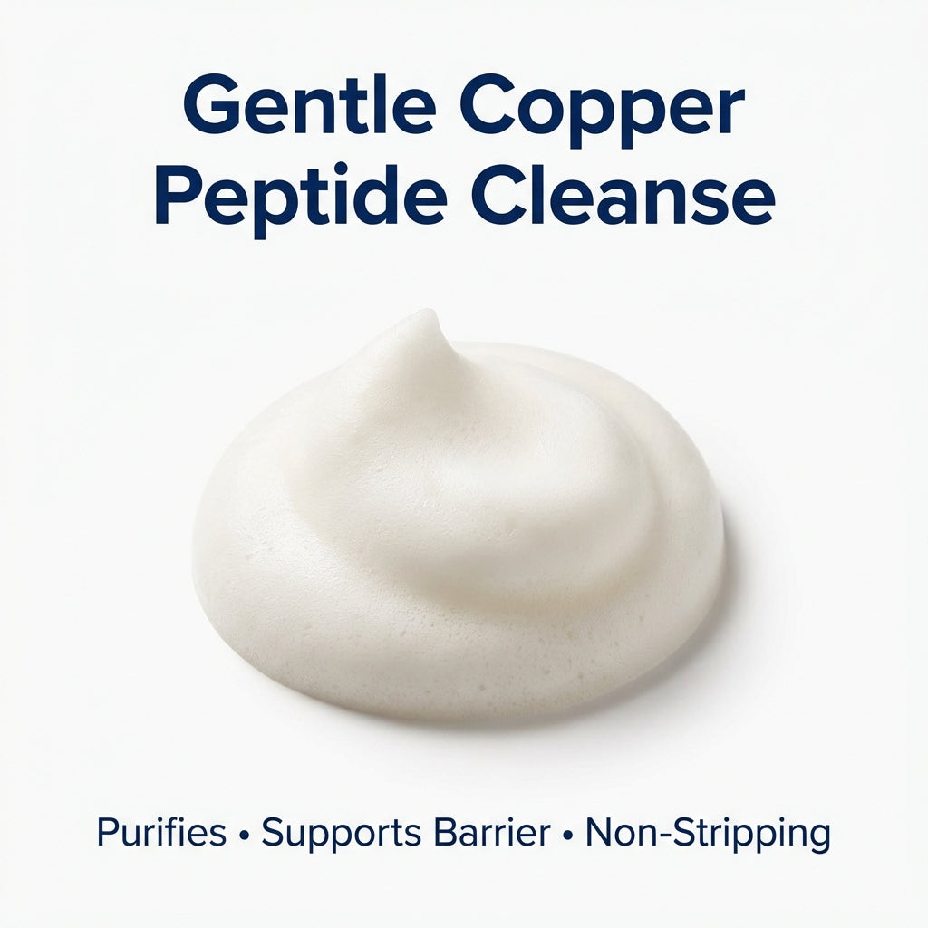 GHK-Cu peptide cleanser texture for  face cleansing