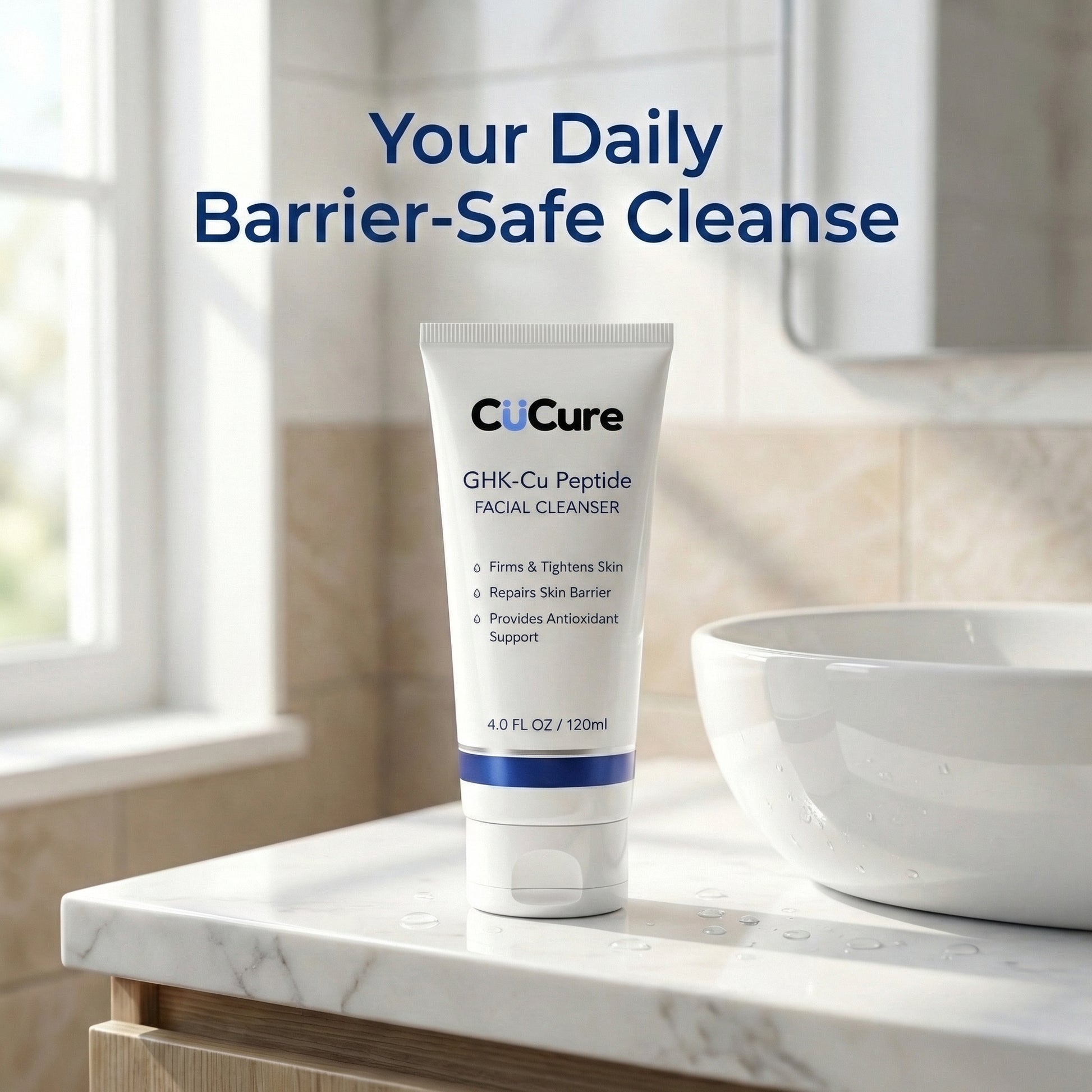 GHK-Cu peptide cleanser texture for hydrating face cleansing