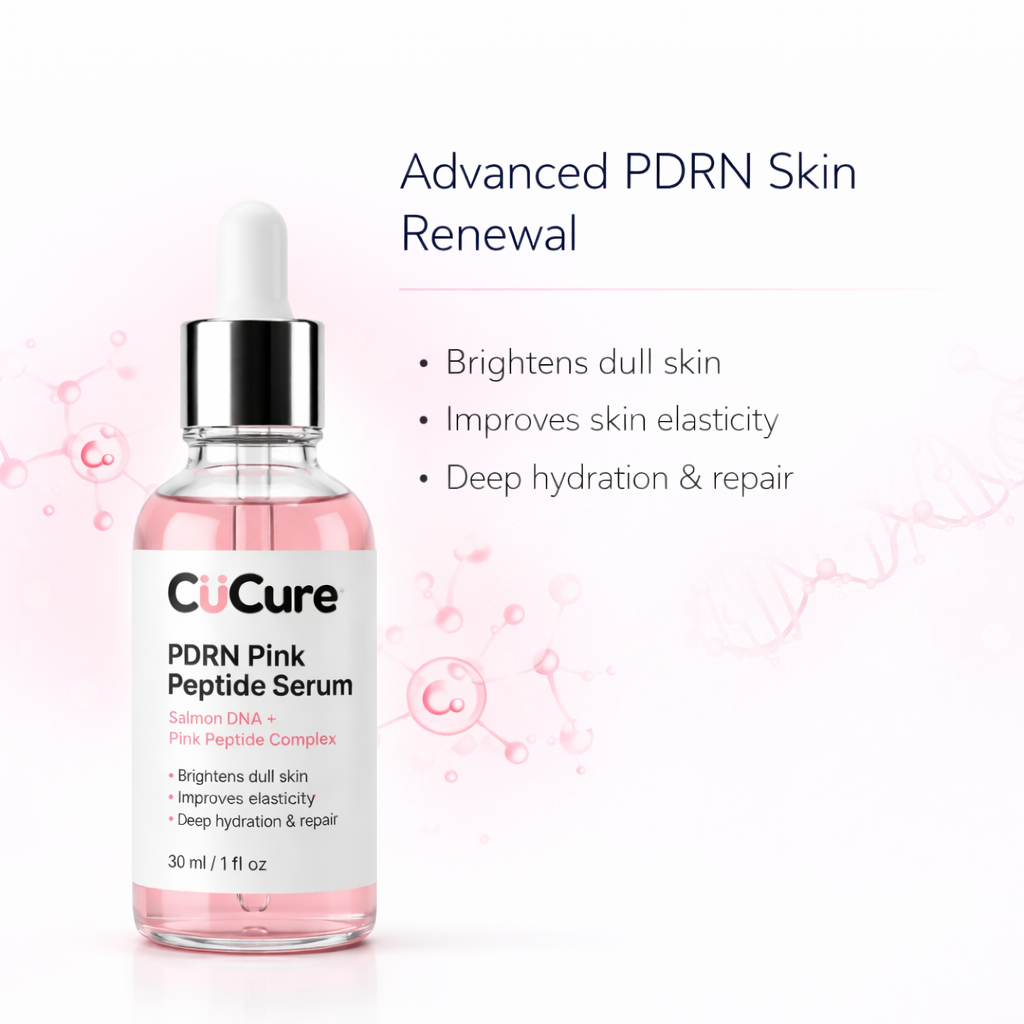PDRN serum texture showing hydrating DNA repair skincare formula