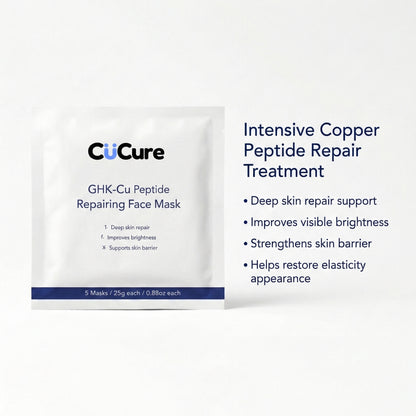 Professional copper peptide sheet mask skincare treatment