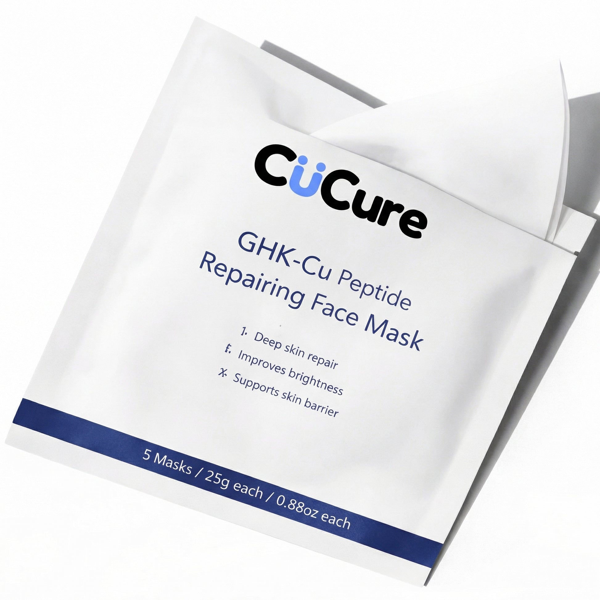copper peptide sheet mask skincare treatment