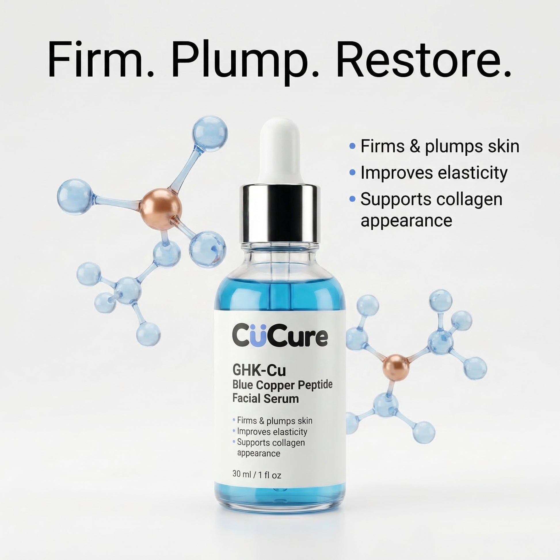 Advanced copper peptide skincare formula GHK-Cu serum